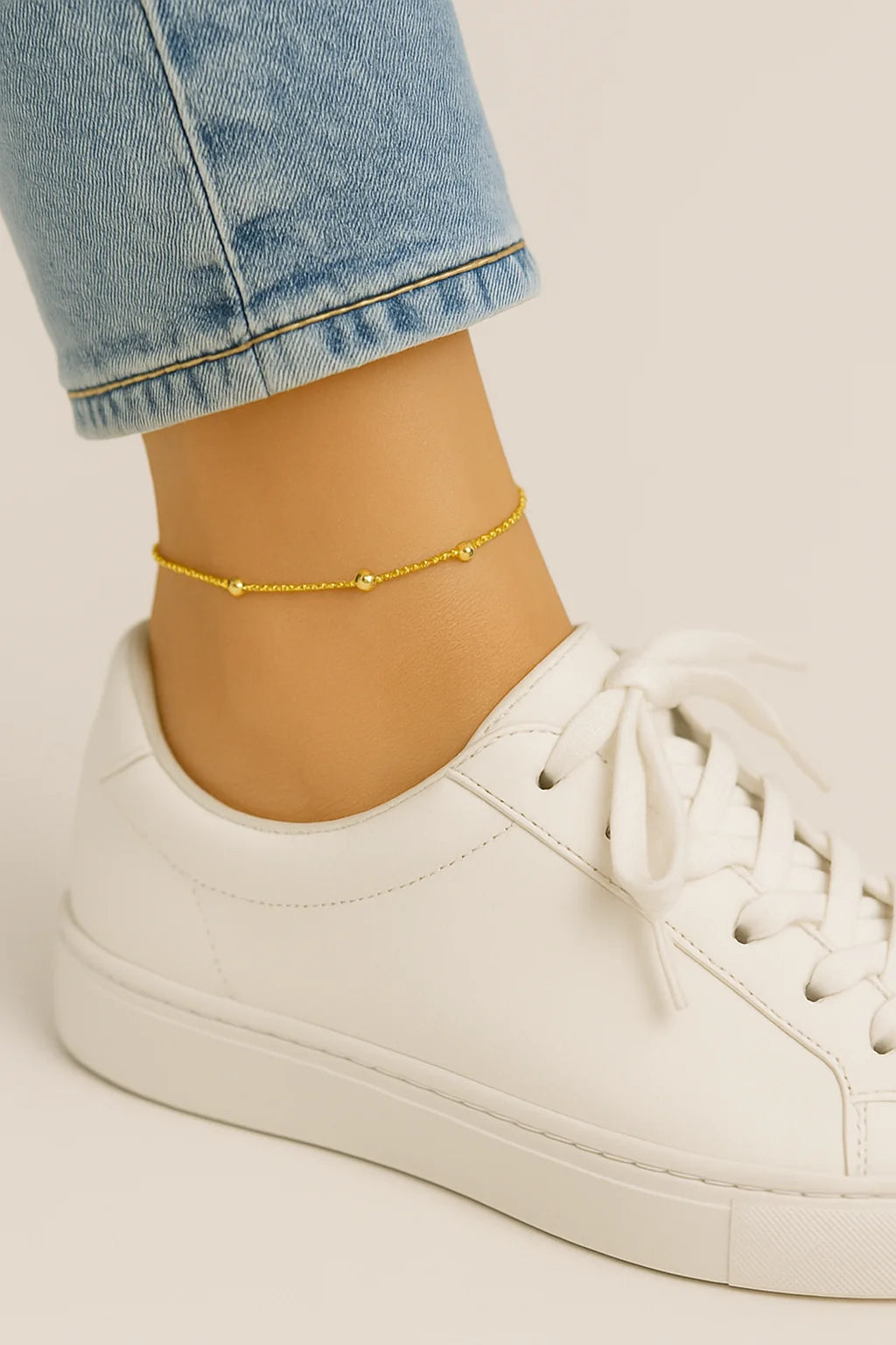 Anklet for Women | Stainless Steel Bead Chain Anklet