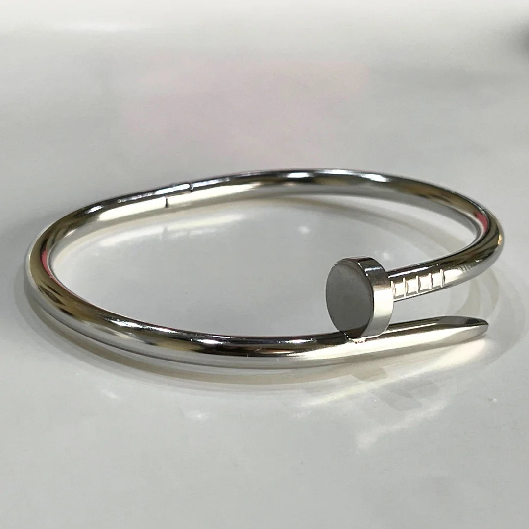 Silver Nail Bangle - Waterproof Nail Bangle - Unisex Jewelry