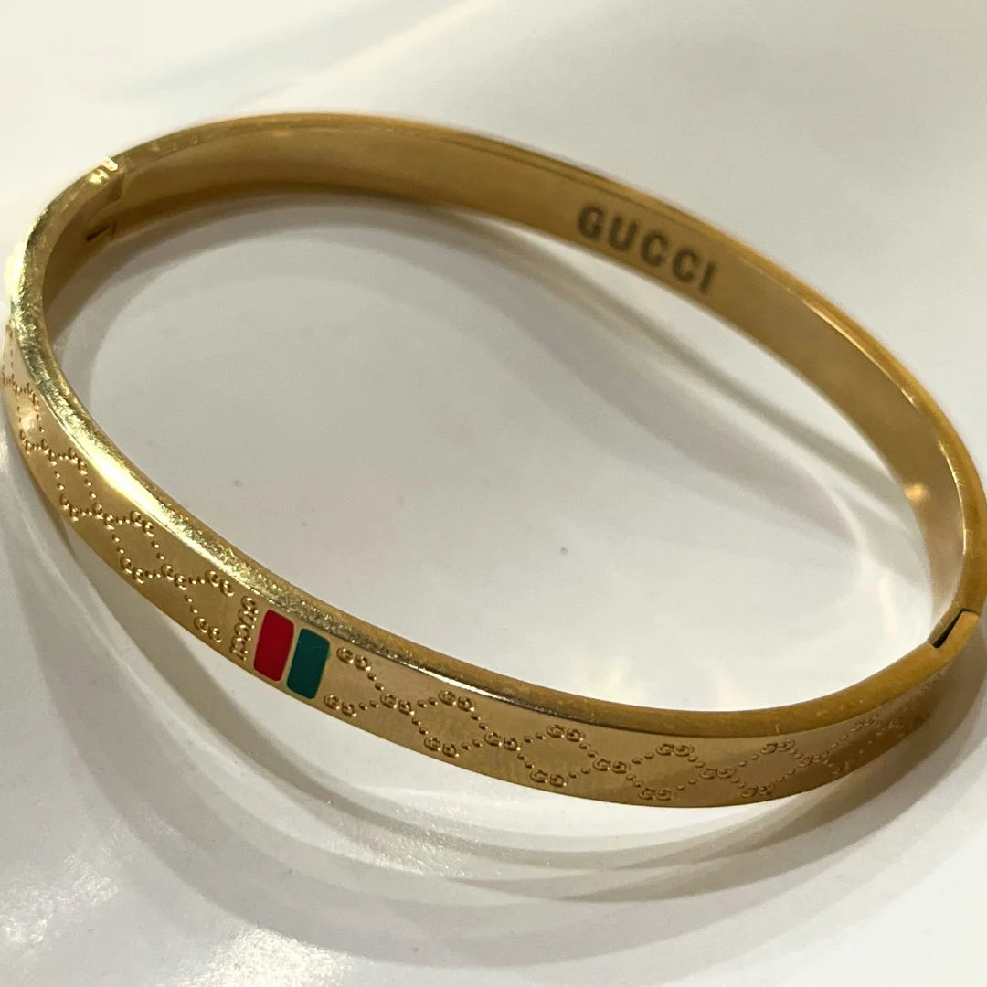 Decenzo Premium Gold-Plated Bangle – Gucci Inspired Design
