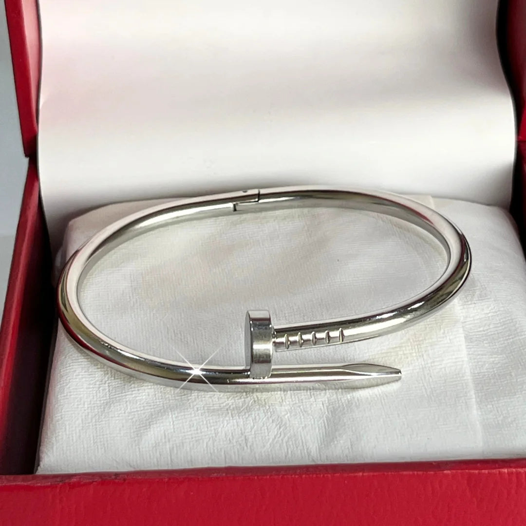Silver Nail Bangle - Waterproof Nail Bangle - Unisex Jewelry