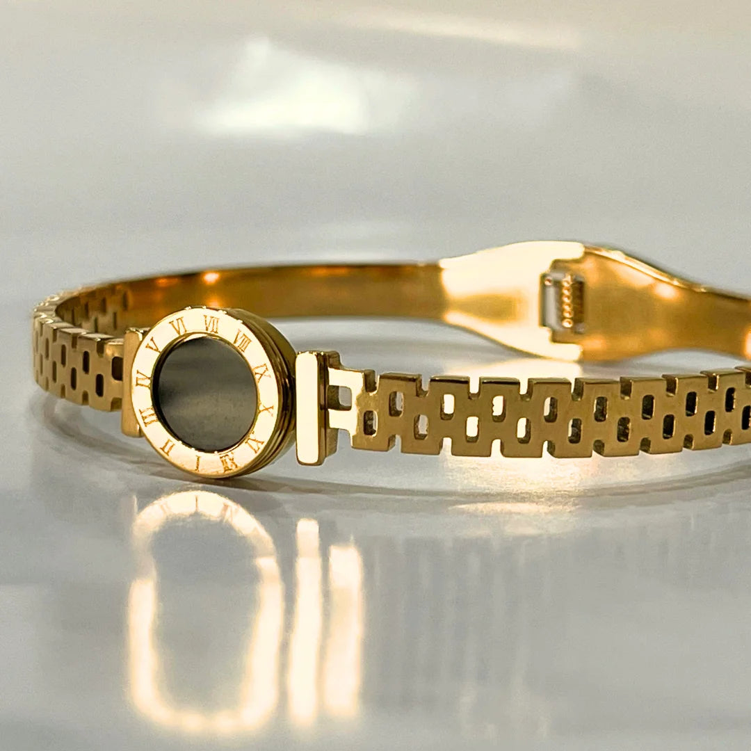 2 Bangle Stack Set - Nail Bangle + Roman Bangle